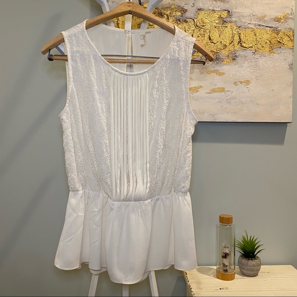 Mind Code boho ivory lace top